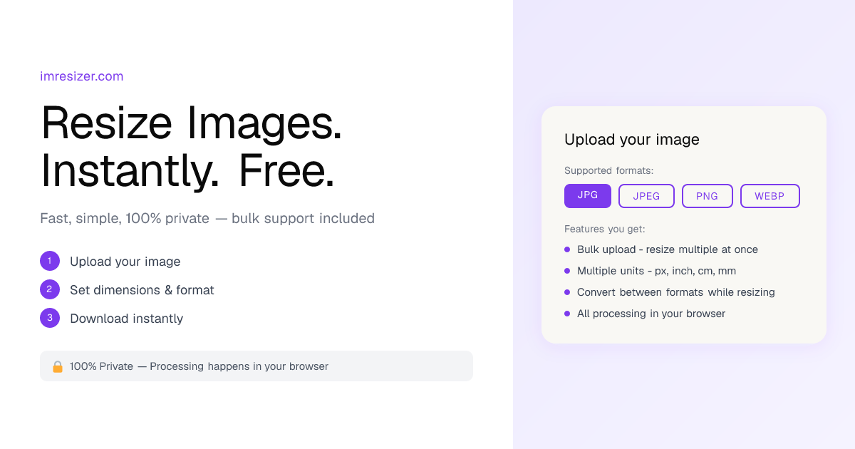 Image Resizer — Resize Image Online Free | ImResizer
