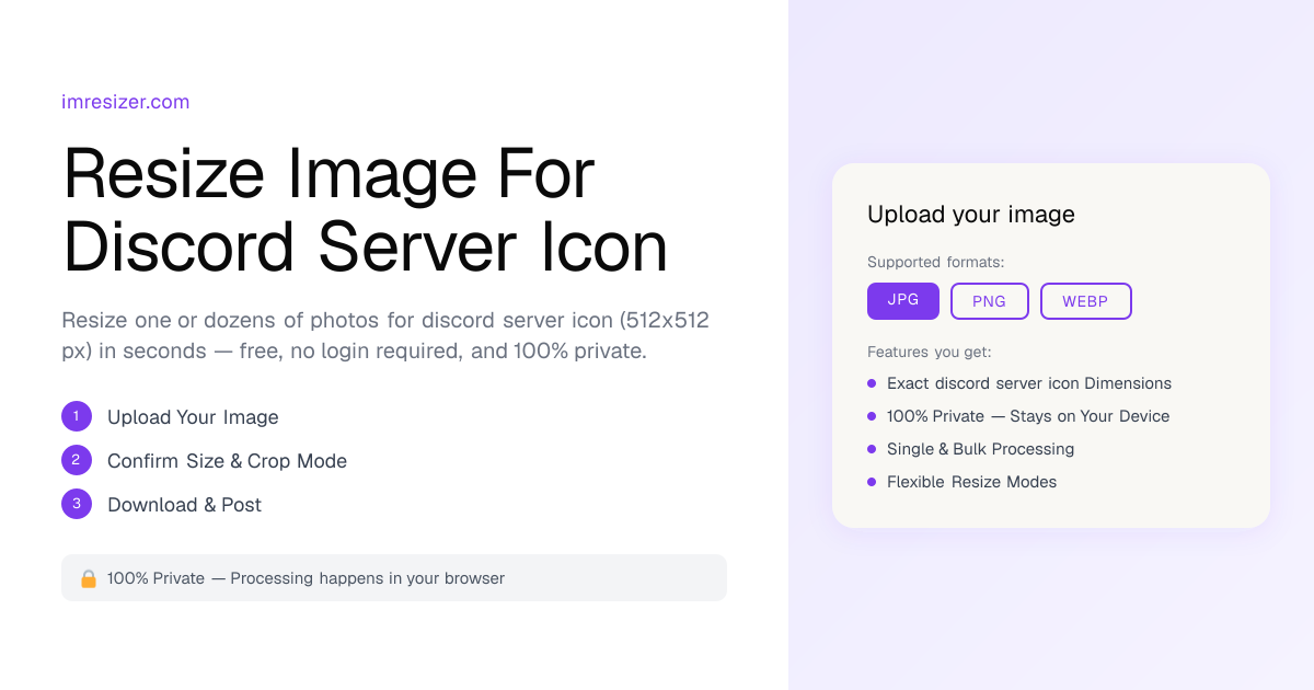 Resize Image for Discord Server icon - 512×512 px