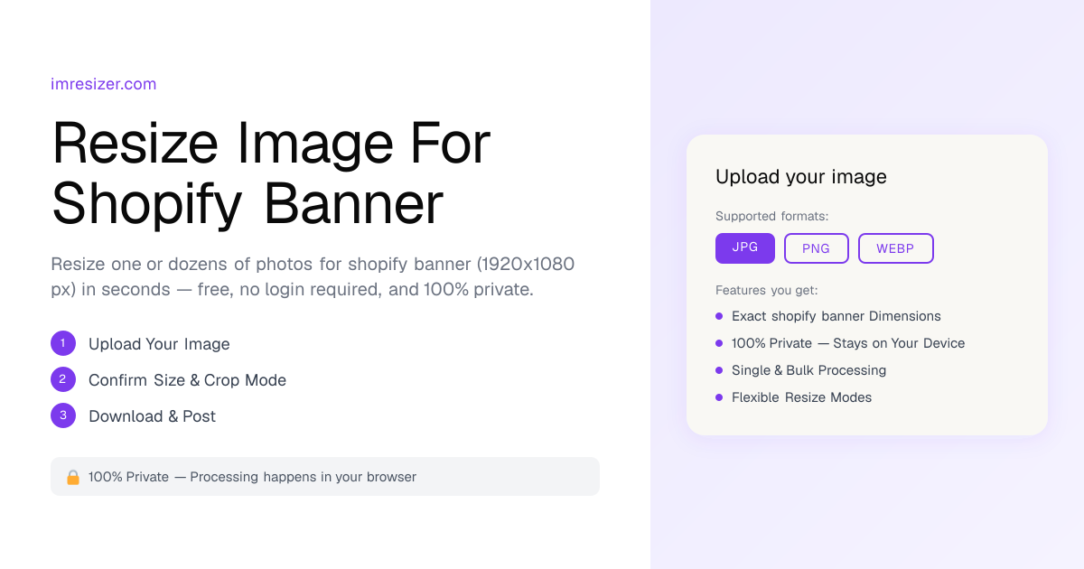 Resize Image for Shopify Banner - 1920×1080 px