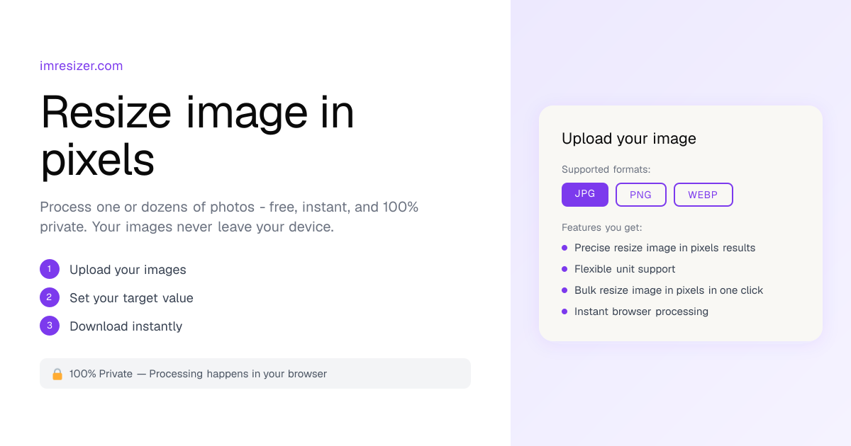 Resize image in pixels online free | ImResizer