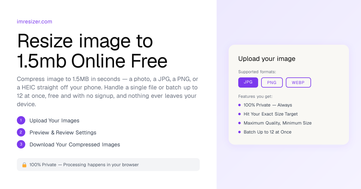 Resize image to 1.5MB online free | ImResizer