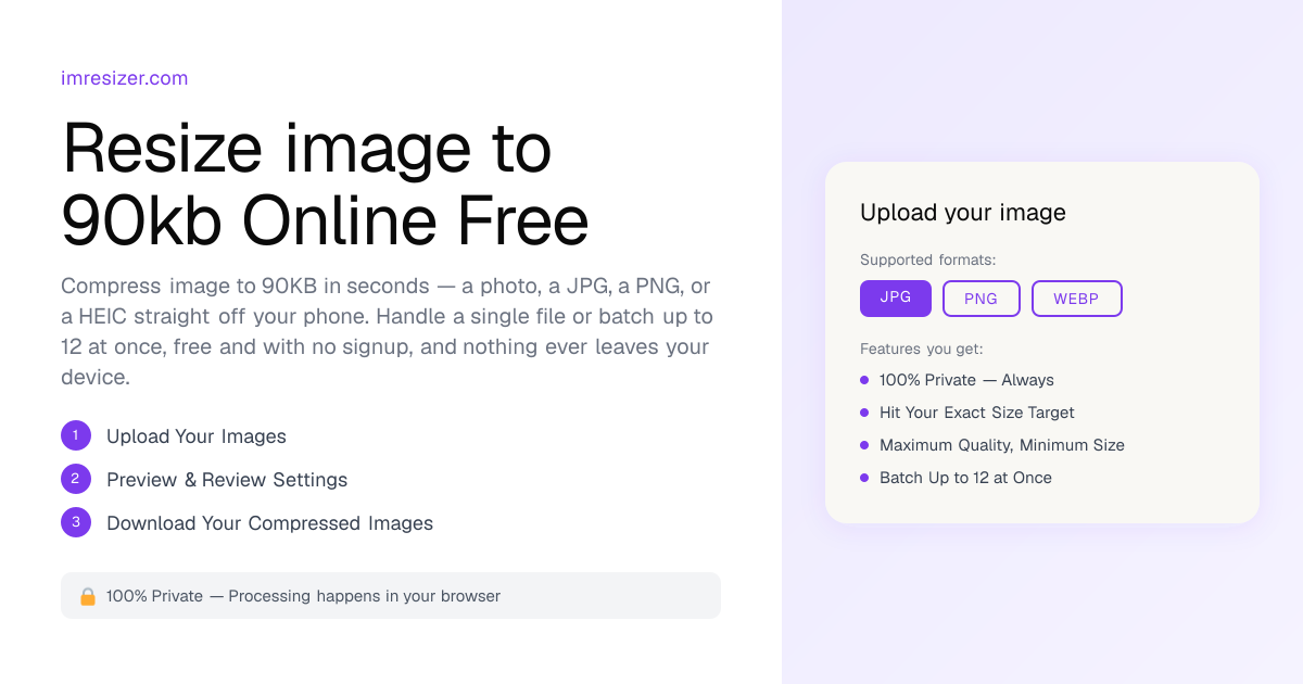 Resize image to 90KB online free | ImResizer